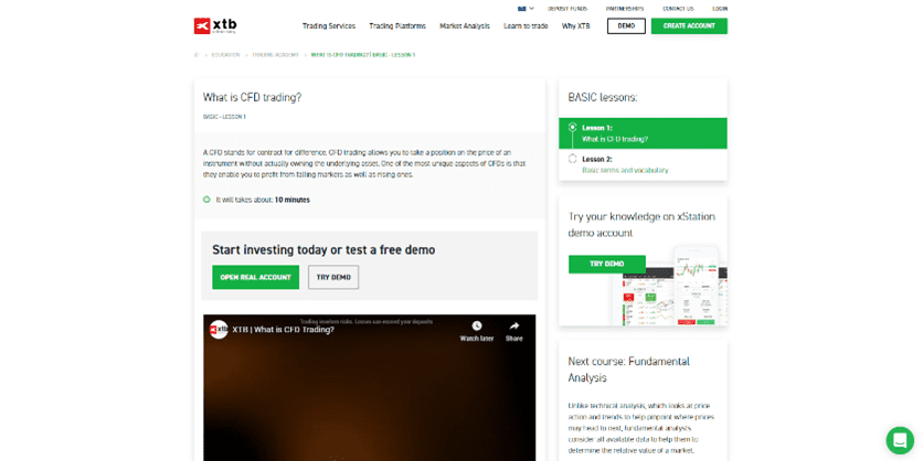 Lecciones de XTB Lecciones de XTB